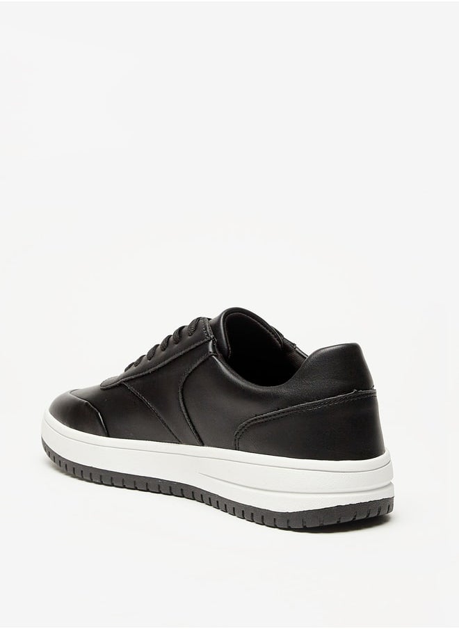 LBL by Shoexpress Men Solid Low Ankle Sneakers with Lace-Up Closure  - Image 3