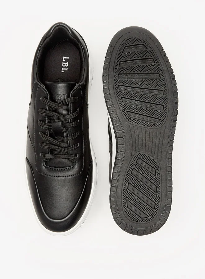 LBL by Shoexpress Men Solid Low Ankle Sneakers with Lace-Up Closure