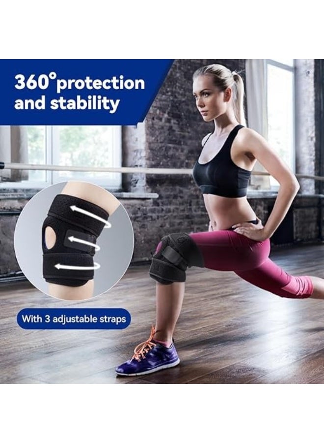Adjustable Knee Brace with Gel Pads & Spring Stabilizers - Strong Support for Joint Pain & Recovery - Easy-to-Use for Daily Stability - Image 2