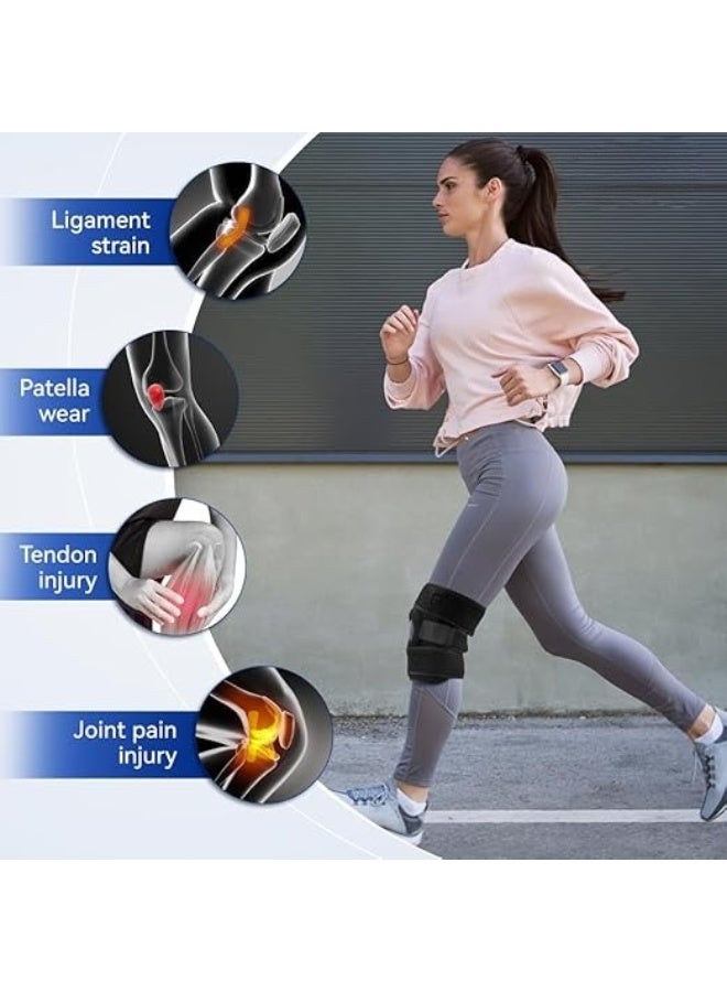 Adjustable Knee Brace with Gel Pads & Spring Stabilizers - Strong Support for Joint Pain & Recovery - Easy-to-Use for Daily Stability - Image 3