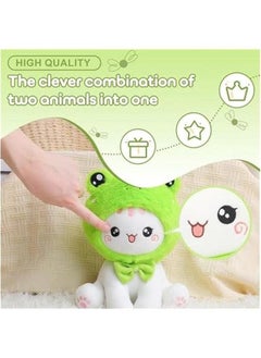 Generic Cute Frog Cat Plush Toy 10 Kawaii Kitten Stuffed Animal, Froggy Plushie Pillow Gift for Kids  - Image 3