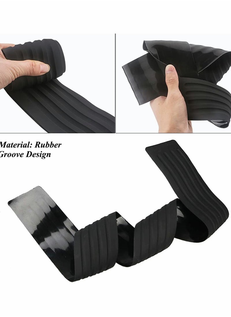 SYOSI - Rear Bumper Protector Universal Car Rear Bumper Protector Black Rubber Durable Protect and Hide Scratches Anti-Scratch Rubber Trim Cover 104cm Black Sticker Guard For Car Pickup SUV - Image 1