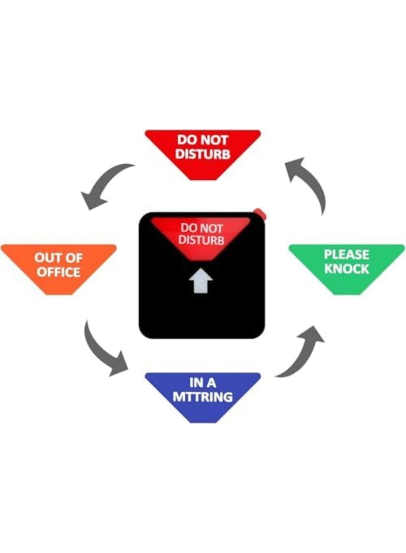 SYOSI Magnetic Office Privacy Sign for Door, Do Not Disturb/Please Knock/In a Meeting/Out of Bureau Indicator for Work from Home or Offices Use, Easy Slide, No Scratch, Black (2PCS,Square, Black) - Image 4