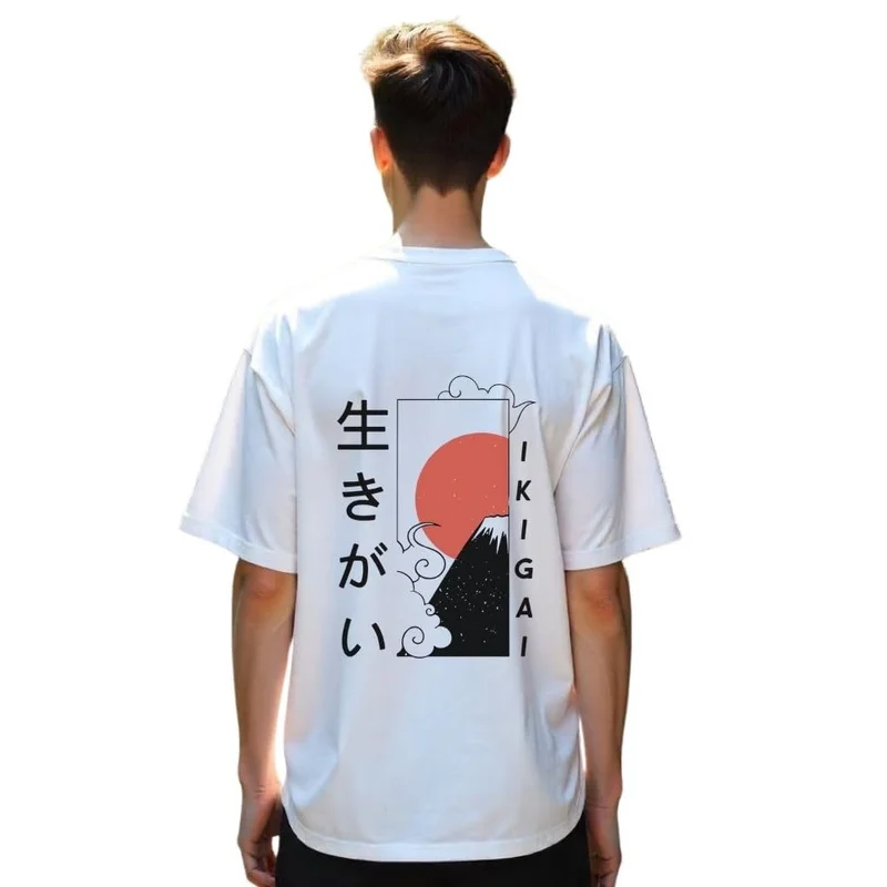 NOBERO Graphic Print T-Shirt for Men in White