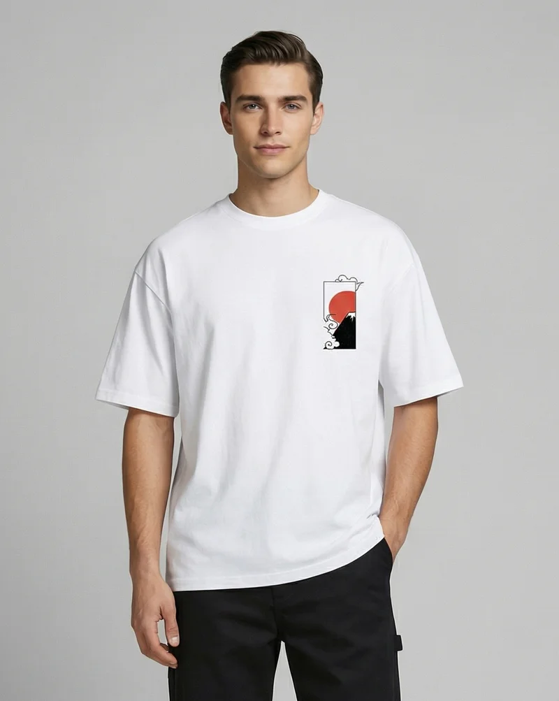 نوبيرو Graphic Print T-Shirt for Men in White