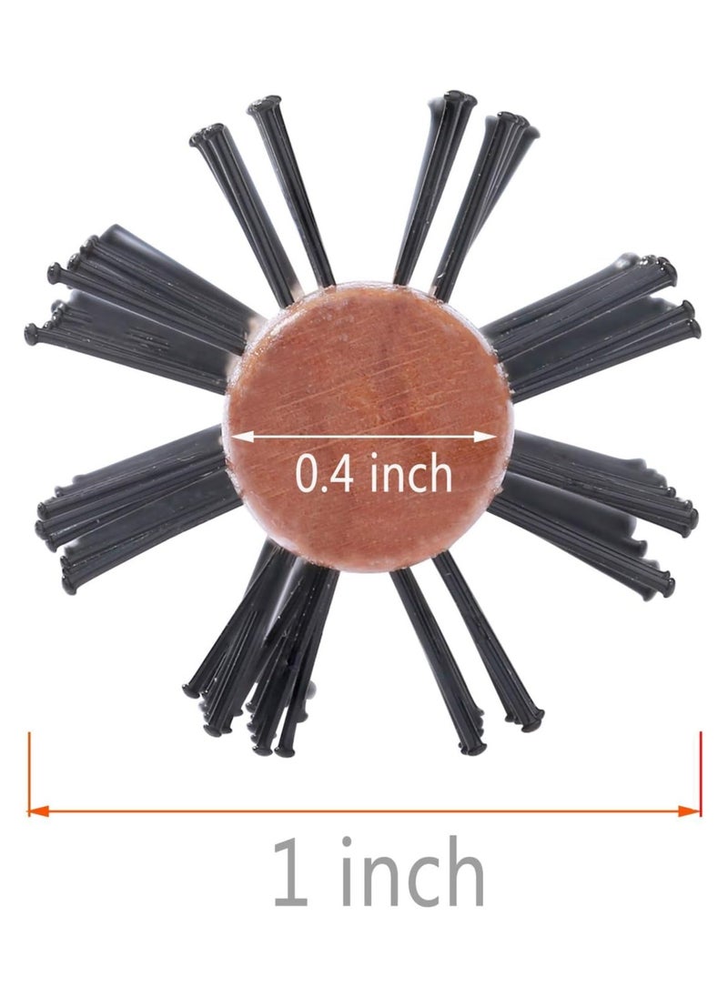 INFLUX Small Round Bristle Hair Brush - Curly Hair Brush, Scalp Massager, Detangling Tool for Men & Women, Wooden Handle Styling Brush  - Image 2