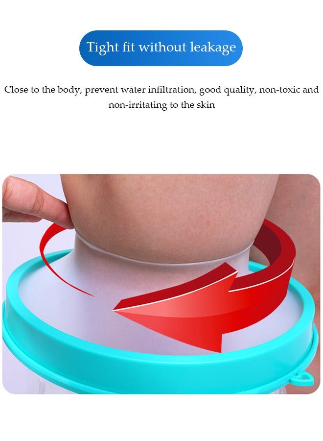 DUNISO Shower waterproof protective cover, adult knee waterproof plaster protector, leg surgical wound bandage can be reused - Image 5