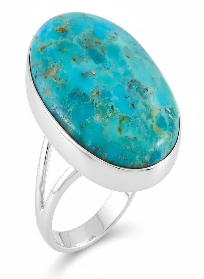 Turquoise Network Turquoise Ring Sterling Silver (PICK COLOR) (Turquoise, 7) - Image 1