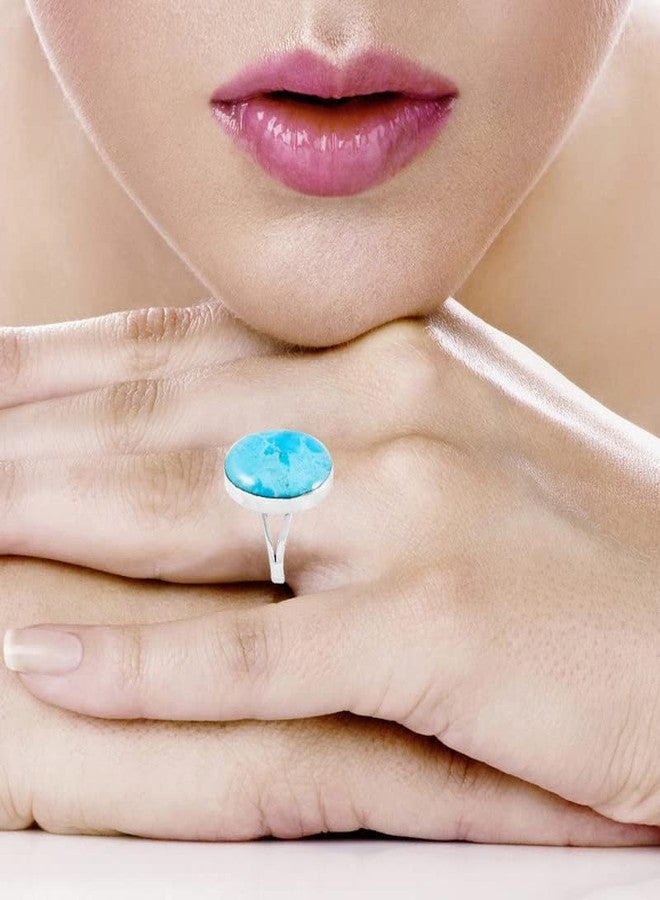 Turquoise Network Turquoise Ring Sterling Silver (PICK COLOR) (Turquoise, 7) - Image 3