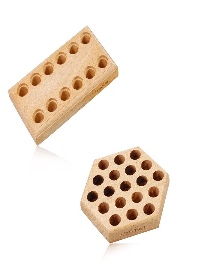 منظم كماشة خشبي من ليونتول، عبوتان، رفوف كماشة خشبية، حامل كماشة خشبي، حامل كماشة لتخزين الكماشات - مستطيل وسداسي الشكل - Image 1