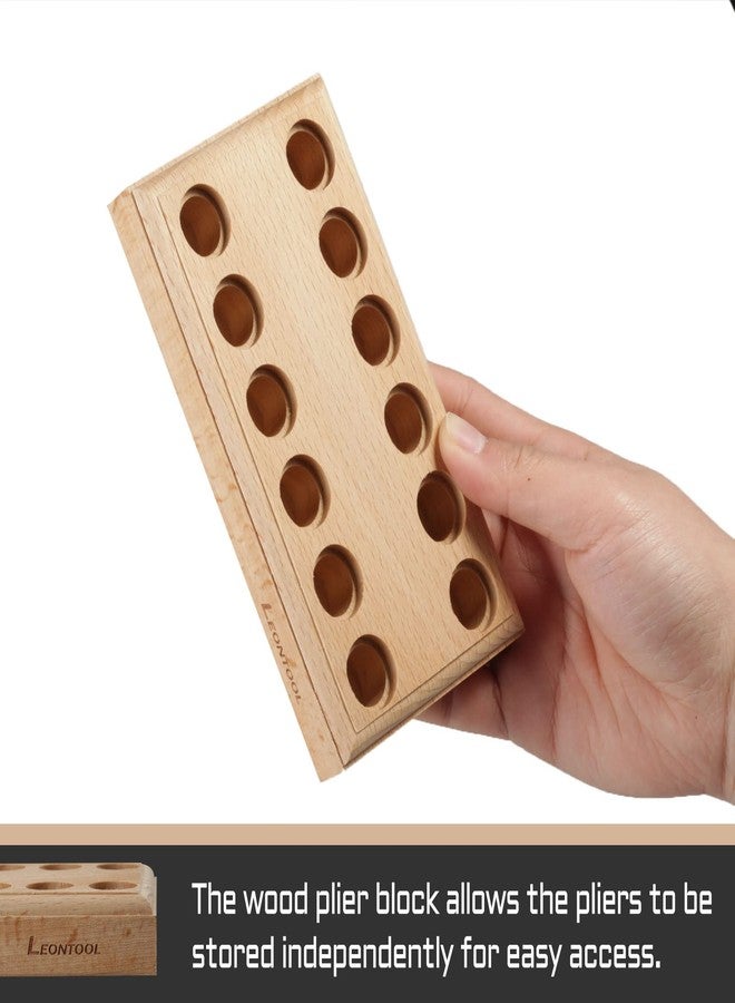 منظم كماشة خشبي من ليونتول، عبوتان، رفوف كماشة خشبية، حامل كماشة خشبي، حامل كماشة لتخزين الكماشات - مستطيل وسداسي الشكل - Image 5