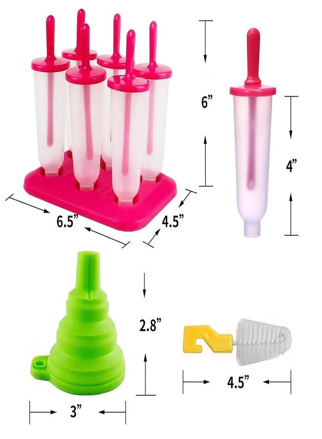 BAKHUK Popsicle Molds 3 Sets Ice Pop Molds Ice Pop Maker with Funnel and Brush, 3 Colors, Reusable Easy Release Ice Pop Maker, Popsicle Mould Frozen Ice Popsicle Maker - Image 2