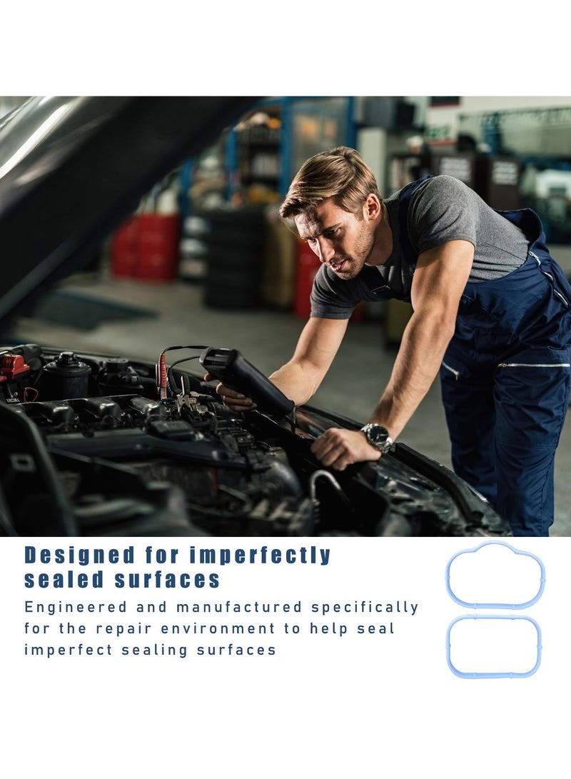 Zikra Car Intake Manifold Gasket Set, 12PCS Intake Manifold Gaskets Include Lower & Upper Gasket Plenum, Tight Intake Manifold Rubber Sealing, Engin Gasket, Compatible with Chrysler, Dodge, Jeep - Image 4