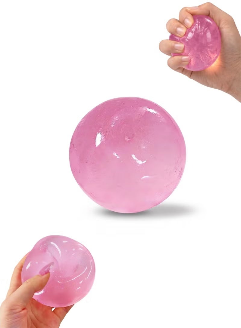 Coconut Oil Squishy Ball 6cm Handmade Squeeze Toy – Non-Sticky Glutinous Stress Relief Fidget Ball for Adults & Kids | Translucent All-Natural Gel Look Squeeze Ball | Unique Birthday Gift, Office Party Favor & Desk Accessory