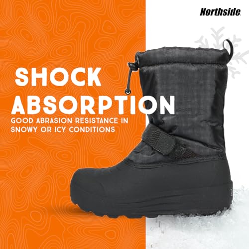 Northside unisex child Frosty snow boots, Black, 5 Toddler US - Image 5