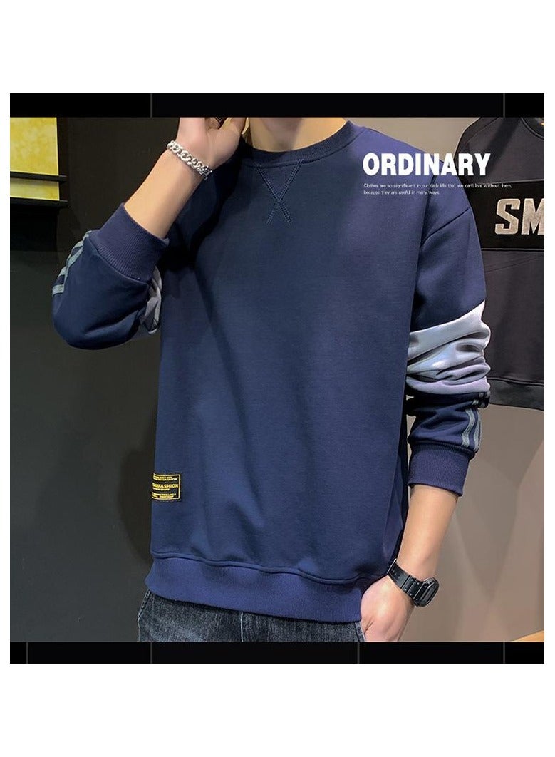 Large Size Fashionable Men's Long Sleeved Easy To Match Sports Hoodie T-shirt  - Image 3