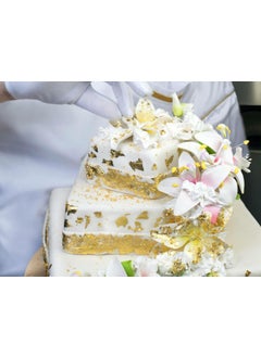ASK VARK WALA AskGold Leaf 10pcsGold Vark Edible Foods Leaf Pure Leafs 24K Gold BakingCakesSweetsHalwa AyurvedicFood for AntiAgingFacia Spa Craft Gliding Gold 6X4 10pcs  - Image 4
