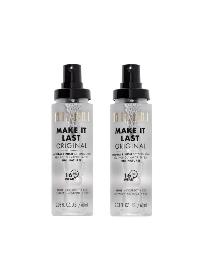 MILANI - Ilani Make It Last Original Natural Finish Setting Spray 3In1 Setting Spray And Primer Prime + Correct + Set Makeup Finishing Spray And Primer Long Lasting Makeup Primer And Spray 2 Pack - Image 1