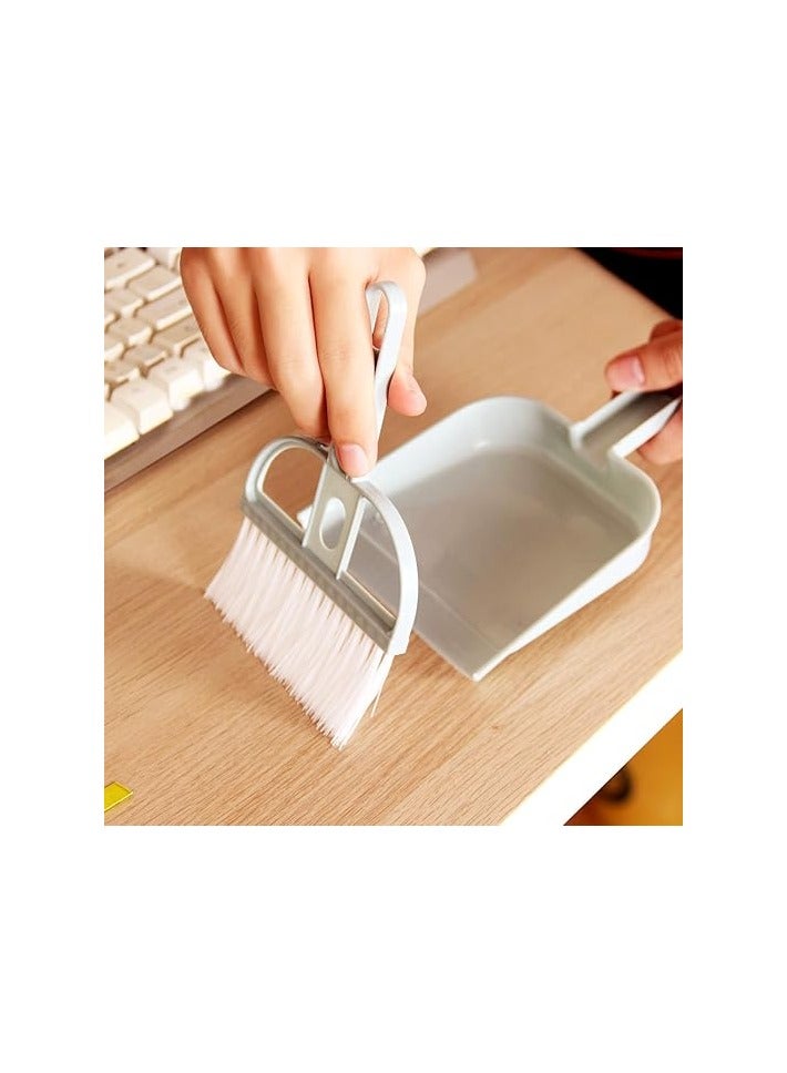 مجموعة مجرفة صغيرة وفرشاة، أداة تنظيف متعددة الوظائف مع فرشاة مكنسة يدوية، وعاء غبار بلاستيكي، مجموعة من قطعتين - Image 3