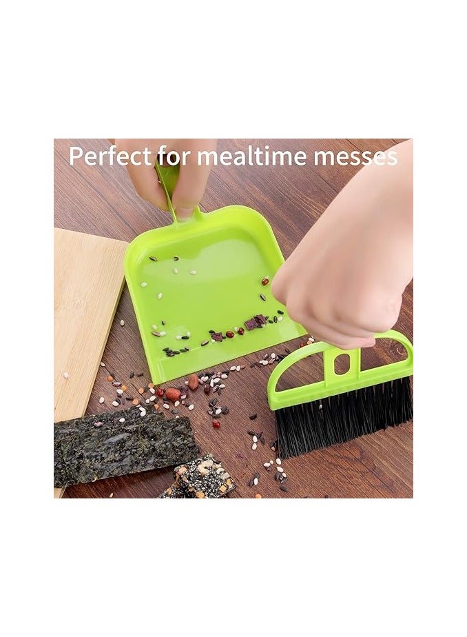 مجموعة مجرفة صغيرة وفرشاة، أداة تنظيف متعددة الوظائف مع فرشاة مكنسة يدوية، وعاء غبار بلاستيكي، مجموعة من قطعتين - Image 4