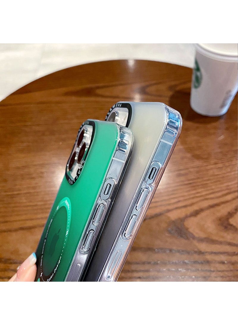 iPhone 14 Pro Max Case Cover Military Grade Drop Tested Compatible with MagSafe Slim Protective Matte Silicone Shock Proof, Heat Dissipation, Magnetic Attraction, for IPhone 14 Pro Max Green - Image 5