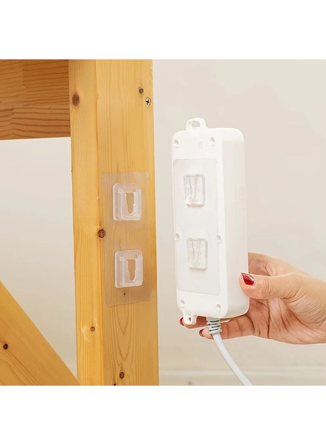 3 Pairs Wall Mounted Traceless Hooks Adhesive No Drill Multifunctional Utility Hangers - Image 2