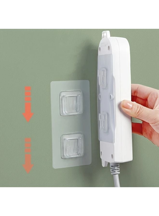 3 Pairs Wall Mounted Traceless Hooks Adhesive No Drill Multifunctional Utility Hangers - Image 4