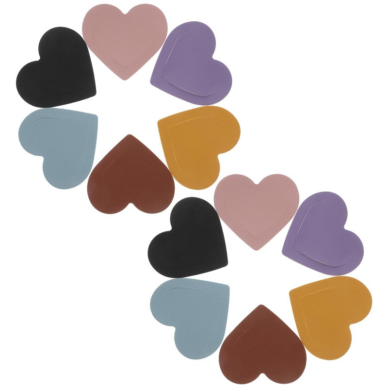 12 Pcs PU Leather Heart Shape Corner Bookmarks For Women Students Gifts - Image 2