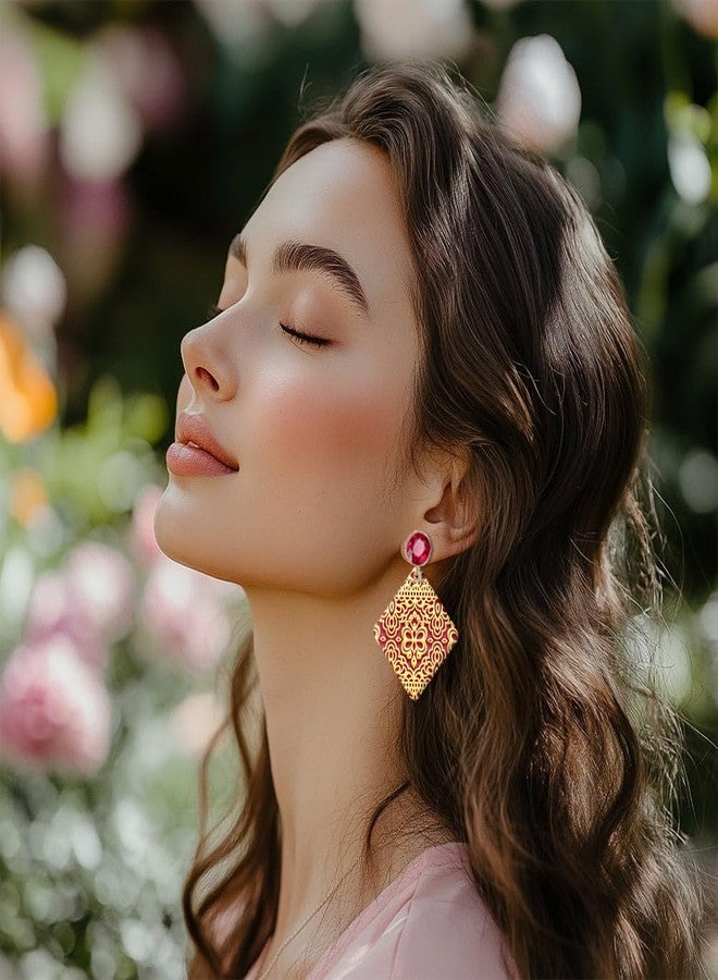 CHGCRAFT 16 Sheets 16 Styles Retro Lace Polymer Clay Texture Mat Mandala Tree Modeling Pattern Pad Bohemian Texture Sheets for Polymer Clay Making Earrings Jewerly Tools, 4×2.6 inch - Image 4