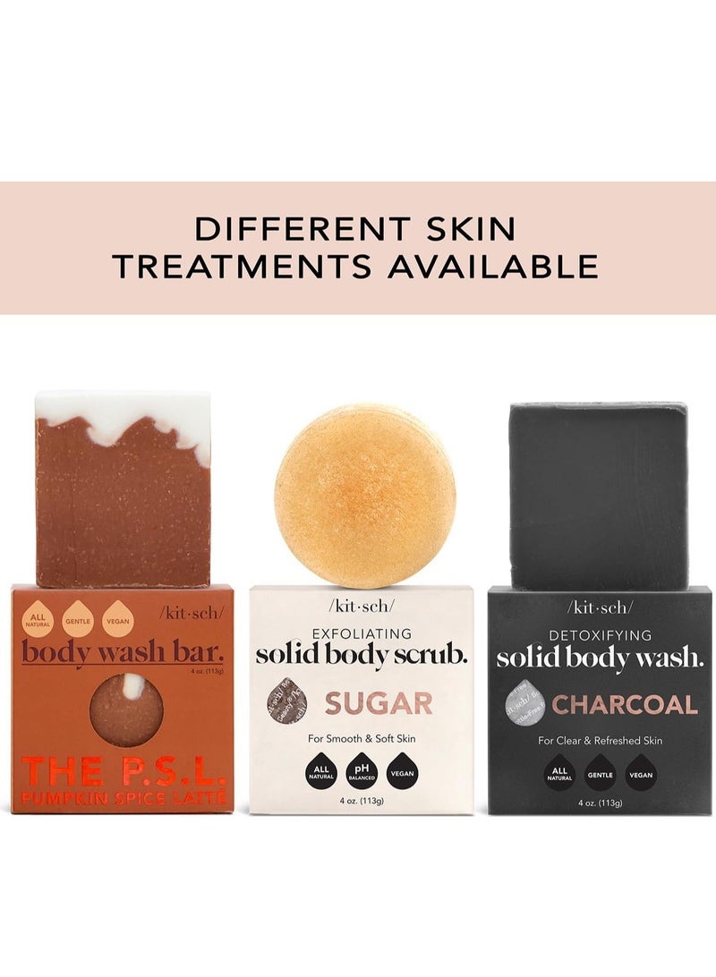 Kitsch Detoxifying Charcoal Body Wash Bar Made in US All Natural Body Wash Paraben Free Sulfate free Body Wash for Women and Men Moisturizing Body Wash Bar Zero Waste 4 oz - Image 5