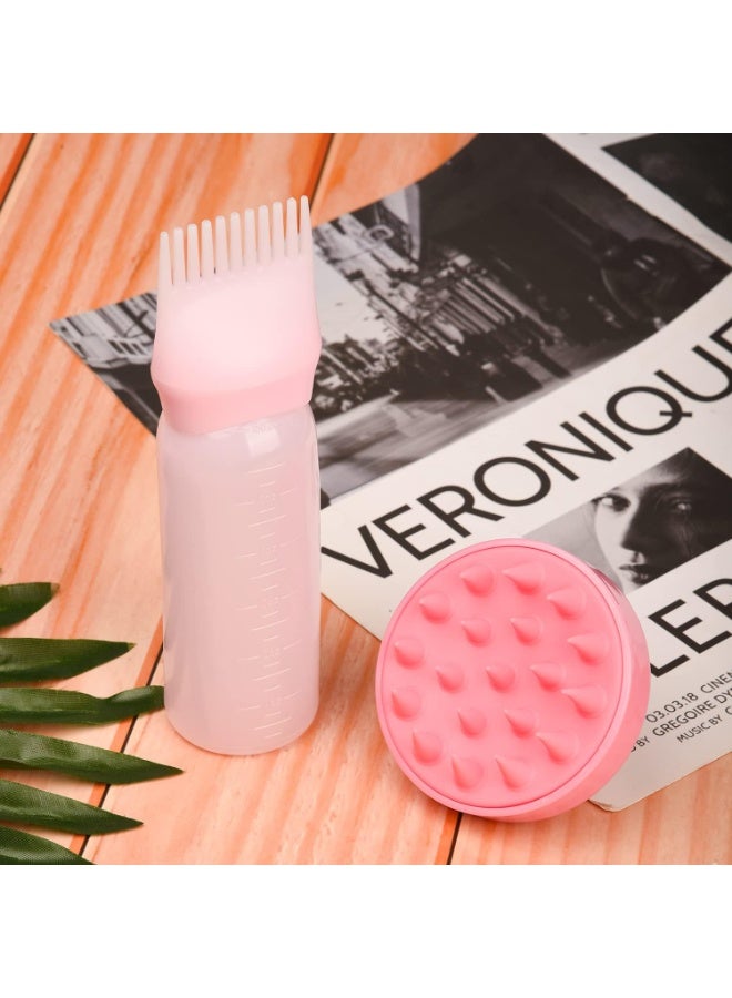 Root Comb Applicator Bottle with Scalp Massager Shampoo Brush for Hair Coloring Dye and Scalp Treatment, Multicolor - Image 5