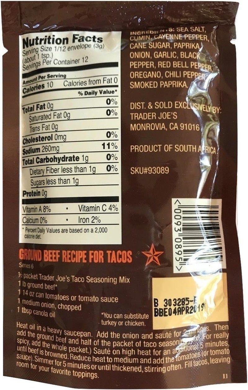 Trader Joe's Taco Seasoning Mix - 8 Pack - Image 2
