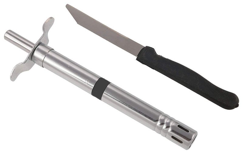 advancedestore Kitchenware Stainless Steel Gas Lighter with Free Knife