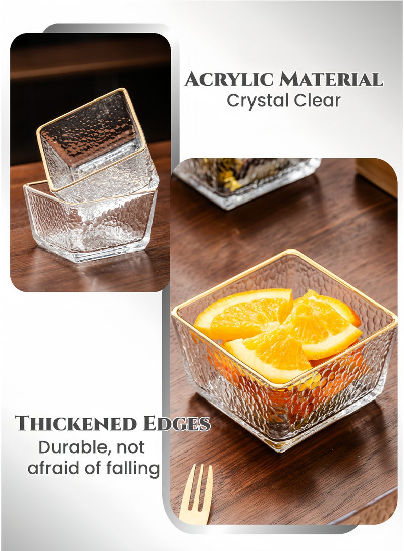 صندوق تخزين الوجبات الخفيفة الشبكة بستة مع مجموعة صينية من الخيزران، علبة وجبات خفيفة، منظم أكريليك بست حجرات، منظم وجبات خفيفة مع غطاء، مقاوم للكسر، سهل التنظيف وآمن للغسالة، للحلويات، الحلوى، المكسرات، الفواكه، التمر، صينية العيد، صينية رمضان - Image 3