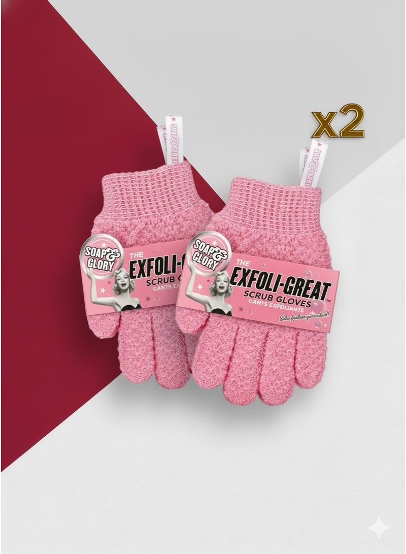 Soap & Glory Exfoliating Scrub Gloves x2