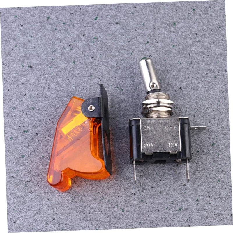 2Pcs Orange 12V LED Toggle Switch Waterproof On Off Button For Car Boat Fog Lamp - Image 3
