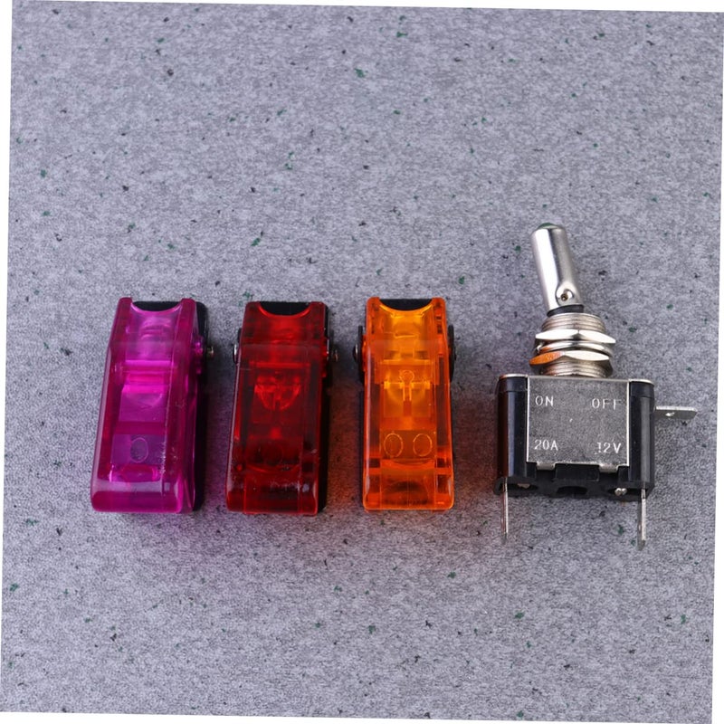 2Pcs Orange 12V LED Toggle Switch Waterproof On Off Button For Car Boat Fog Lamp - Image 4