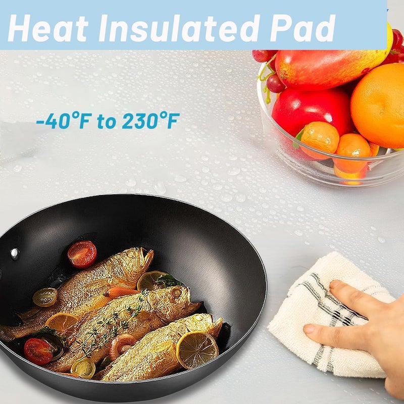 Masroo Silicone Trivet Pot Mat for Kitchen Counter, Large Silicone Countertop Protector 60 CM*40 CM, Nonskid Heat Resistant Desk Saver Pad, Multipurpose Mat, Placemat - Image 5