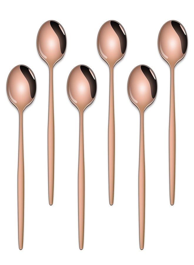 Dehov 5.1Inch Stainless Steel Coffee & Tea Spoons Set,Rose Gold Teaspoon,Small Spoons For Dessert or Tea,Espresso Spoon For Cafe - Image 1