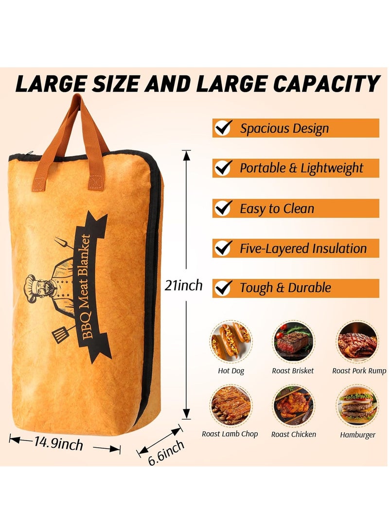 Smoked stove compatible barbecue blanket, reusable pellet smoked meat insulated rest bag, wide mouth for big beef brisket/beef, a gift for men's fathers  - Image 3