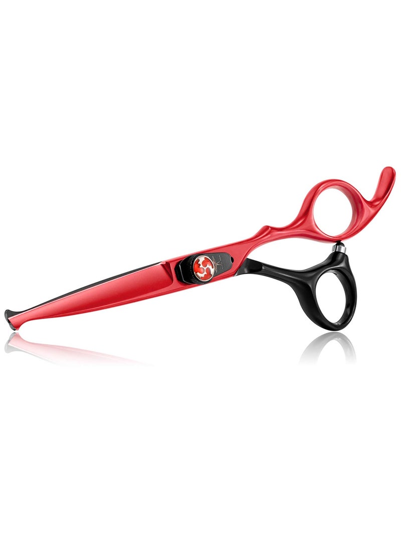 PURPLEBIRD PURPLEBIRD 6 Inch Hair Cutting Shears Kids Safety Rounded Tips Hair Scissors Professional Hairdressing Haircut Kit for Salon Barber Child Baby and Home Usage Japanese Stainless Steel Black and Red 