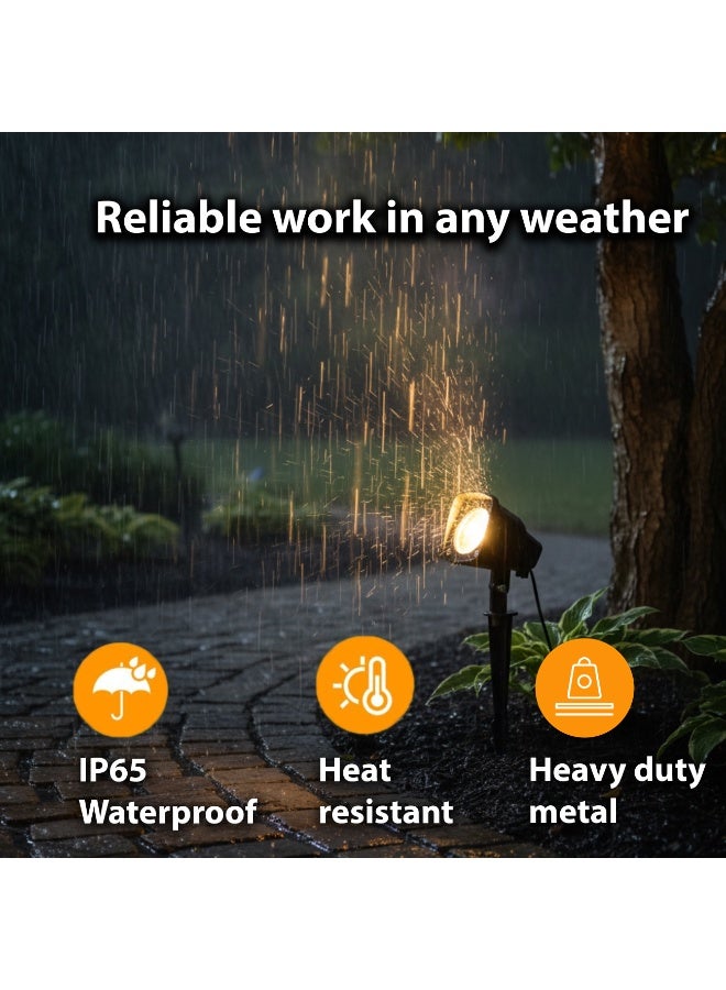 alfriday سبوت لايت خارجي ALFRIDAY مع قاعدة GU10 IP65 – ضوء حديقة قابل للتعديل 3000/4000/6500K متوافق - Image 4