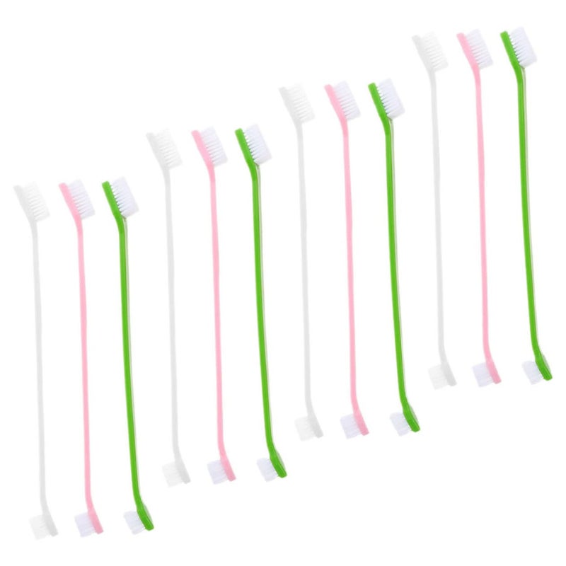 12 Pcs Dual Head Dog Toothbrush Soft Bristle for Comfortable Teeth Cleaning Oral Care - Image 2