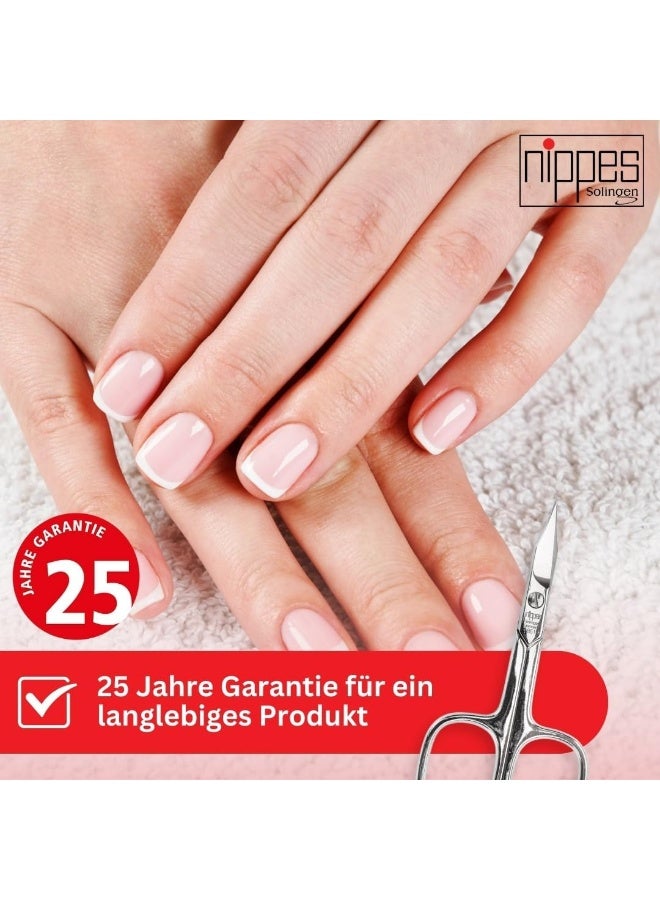 nippes Solingen Nail Scissors Nickel Plated (851) | Essential Tool For The Perfect Manicure | Made Of Hardened Nickel-Plated Steel | With A Stalk & Curved Tip - Image 5