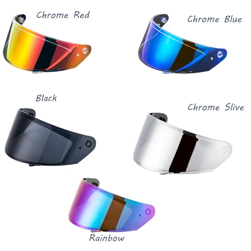VCOROS X9 Full Face Motorcycle Helmet Replacement Shield 5Color Lens Available (Rainbow) - Image 4