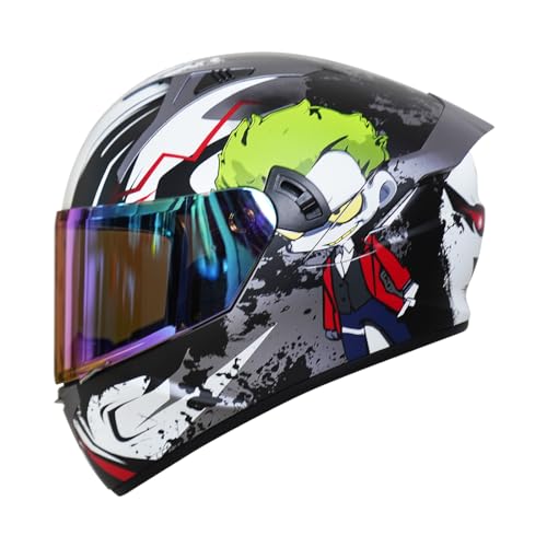 VCOROS X9 Full Face Motorcycle Helmet Replacement Shield 5Color Lens Available (Rainbow) - Image 5