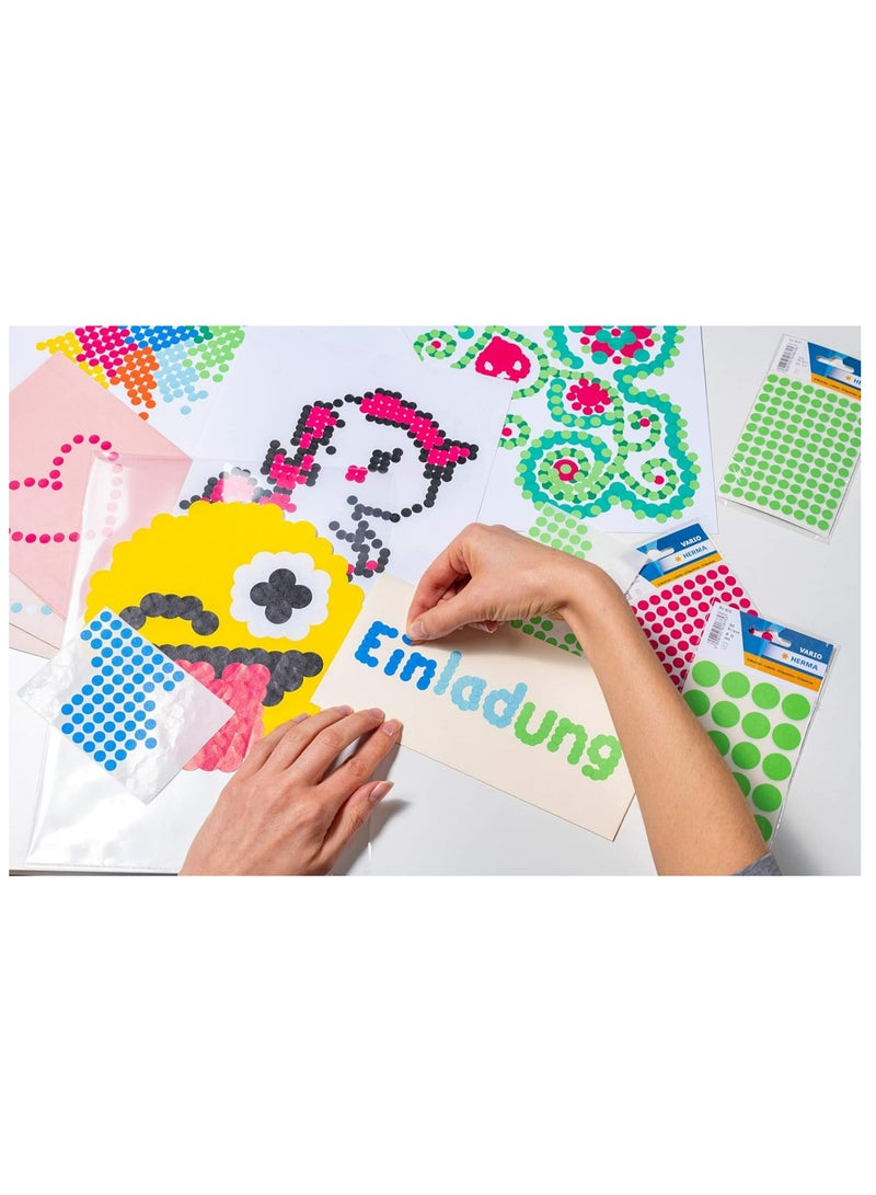 هيرما 2273 ملصقات متعددة الاغراض / نقاط ملونة Ø 32 ملم ورق ازرق دائري غير لامع نقش يدوي 480 قطعة - Image 5