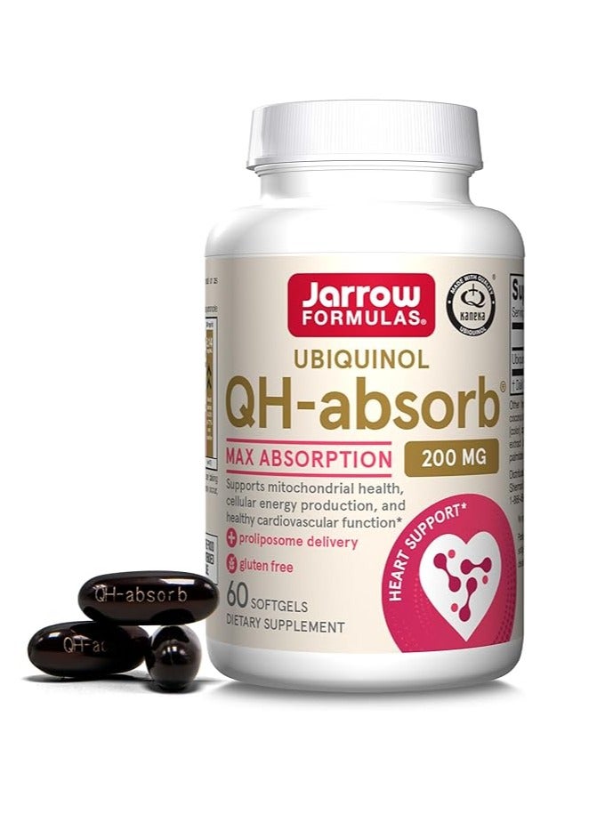 jarrow formulas Ubiquinol QH-absorb Supports Mitochondrial Energy Production and Cardiovascular Health 60 Softgels
