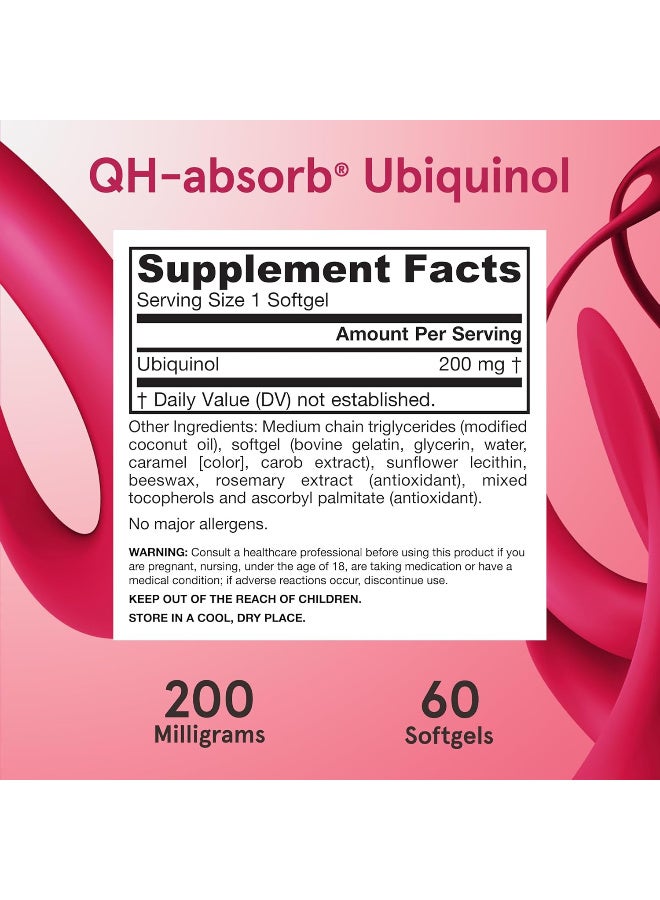 jarrow formulas Ubiquinol QH-absorb Supports Mitochondrial Energy Production and Cardiovascular Health 60 Softgels - Image 3