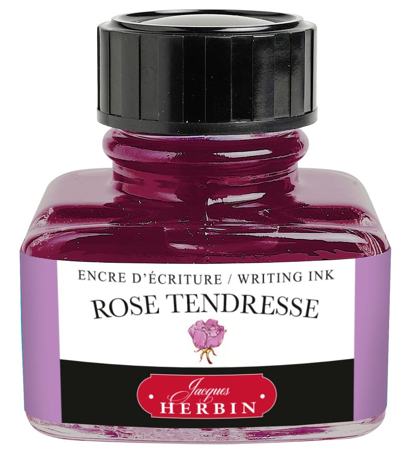 Jacques Herbin Herbin Fountain Pen Ink - 30ml Bottled - Rose Tendresse - Image 5